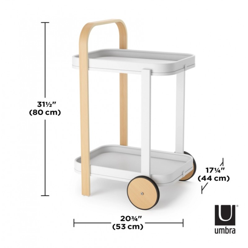 Umbra Wózek Do Serwowania Bellwood Biały Naturalny