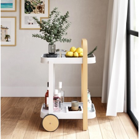 Umbra Wózek Do Serwowania Bellwood Biały Naturalny