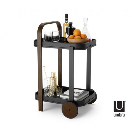 Umbra Wózek Barowy Bellwood Czarny Orzechowy