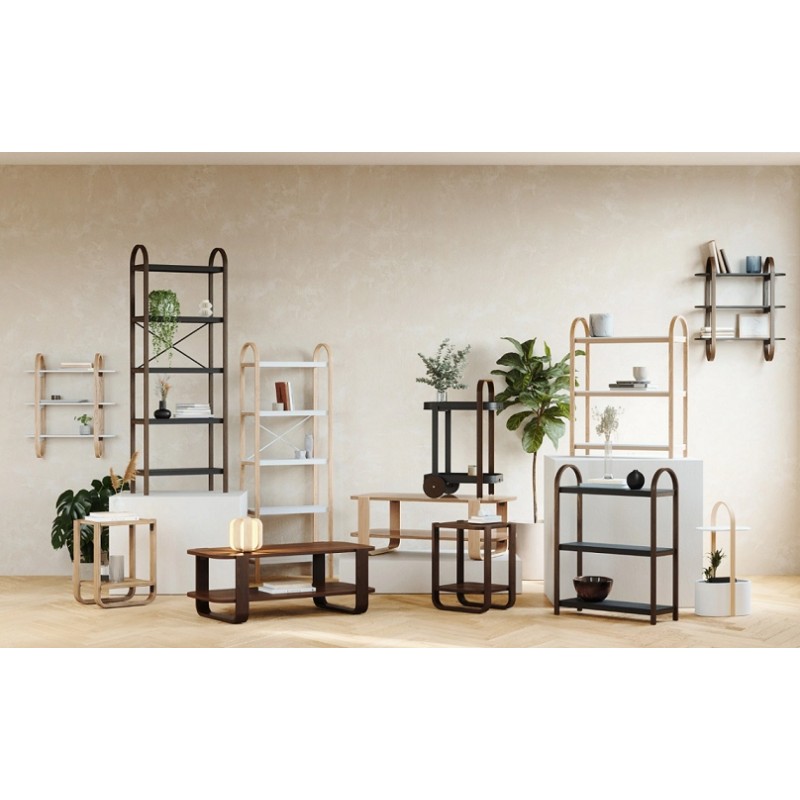 Umbra Wózek Barowy Bellwood Czarny Orzechowy