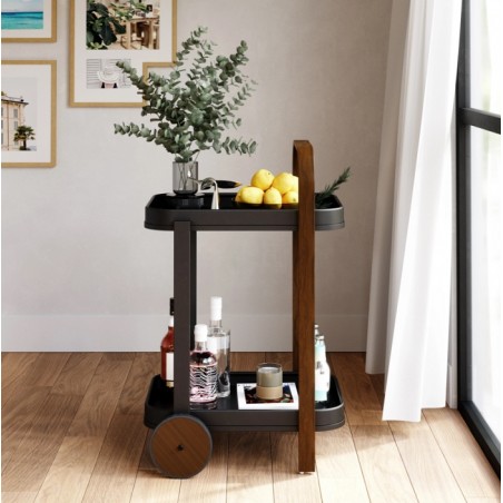 Umbra Wózek Barowy Bellwood Czarny Orzechowy