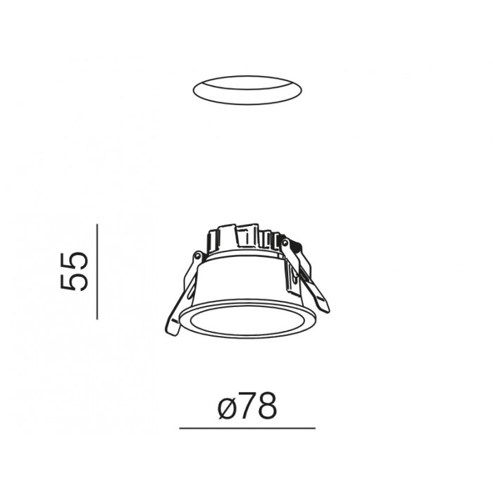 Aqform HOLLOW lens LED hermetic wpuszczany