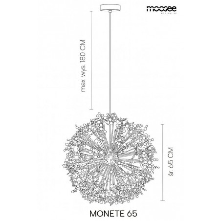 Moosee Lampa Wisząca Monete 65 Złota