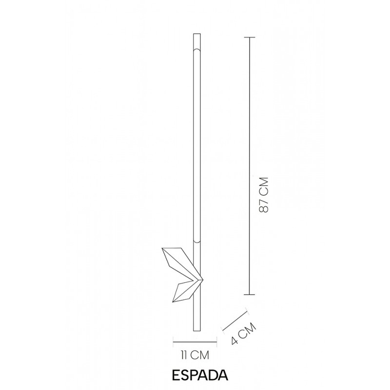 Moosee Lampa Ścienna Espada Złota