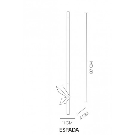 Moosee Lampa Ścienna Espada Złota