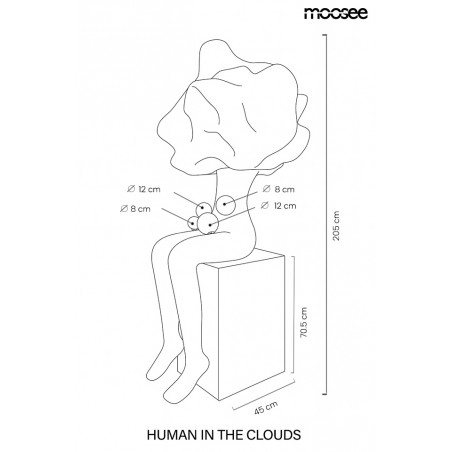 Moosee Lampa Podłogowa Human In The       Clouds Czarna