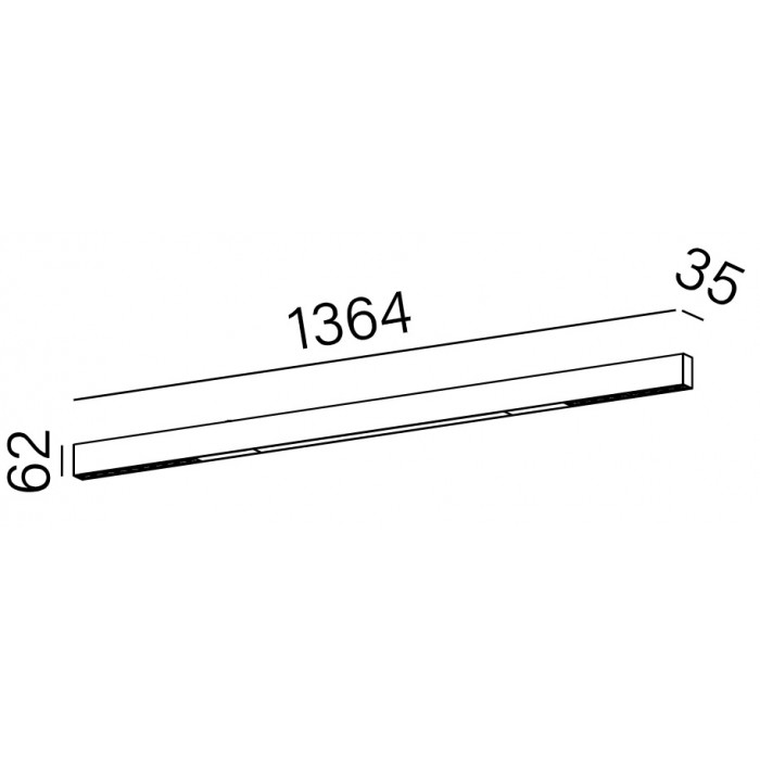 Aqform RAFTER mix 136 cm LED natynkowy
