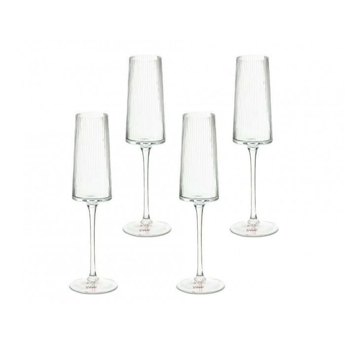 Kare Komplet 4 Kieliszków Do Szampana     Riffle 215 Ml