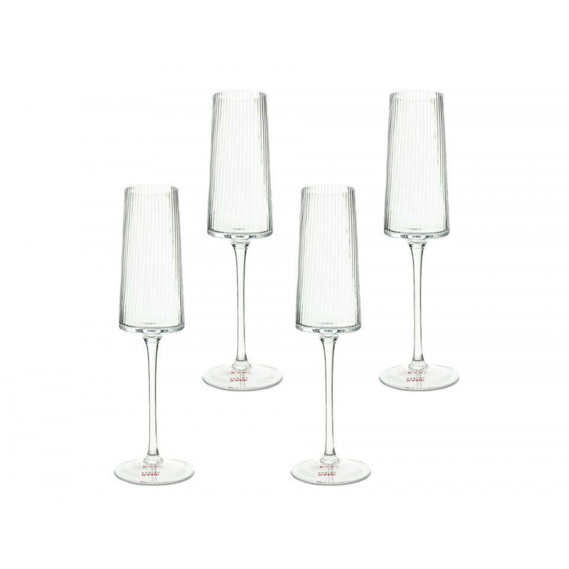 Kare Komplet 4 Kieliszków Do Szampana     Riffle 215 Ml