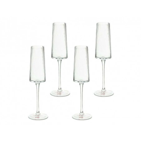 Kare Komplet 4 Kieliszków Do Szampana     Riffle 215 Ml