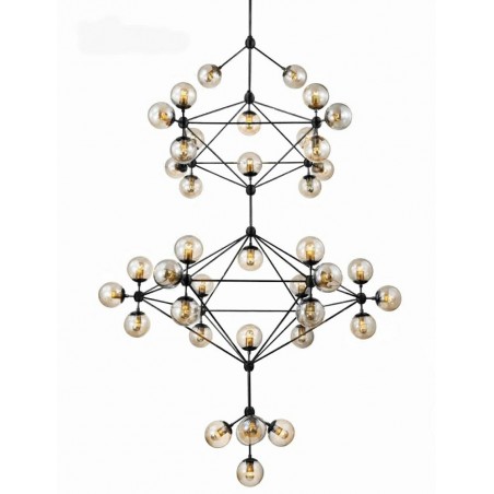 Moosee Lampa Wisząca Planetario 41        Czarna - Klosze Bursztynowe