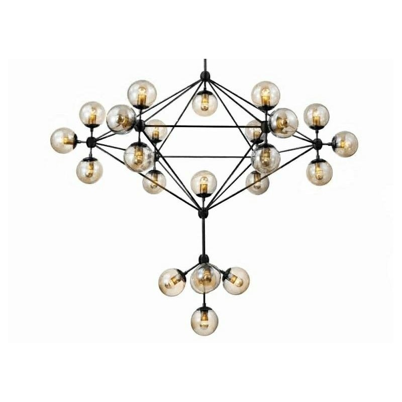 Moosee Lampa Wisząca Planetario 41        Czarna - Klosze Bursztynowe