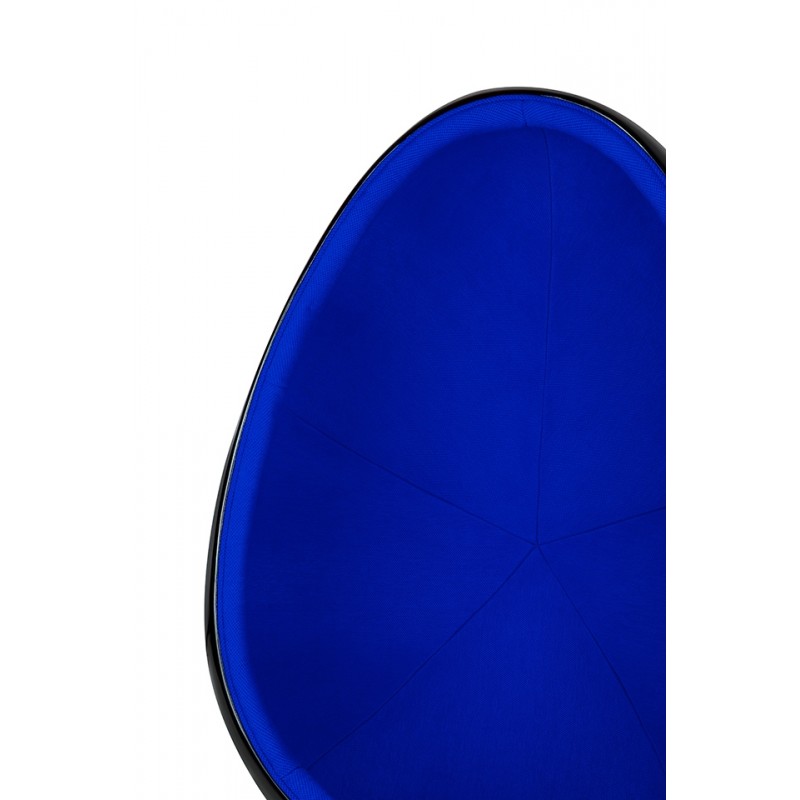 Fotel Ovalia Black Niebieski - Włókno     Szklane, Metal