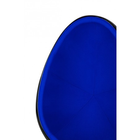 Fotel Ovalia Black Niebieski - Włókno     Szklane, Metal