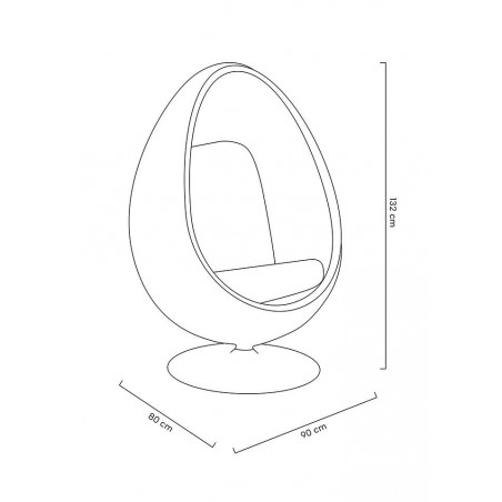 Fotel Ovalia Black Niebieski - Włókno     Szklane, Metal