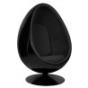 Fotel Ovalia Black Czarny - Włókno        Szklane, Metal