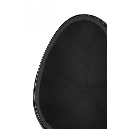 Fotel Ovalia Black Czarny - Włókno        Szklane, Metal