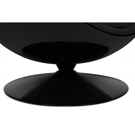 Fotel Ovalia Black Czarny - Włókno        Szklane, Metal