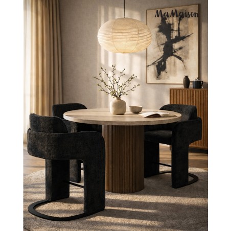 Mamaison Krzesło Bora Czarne