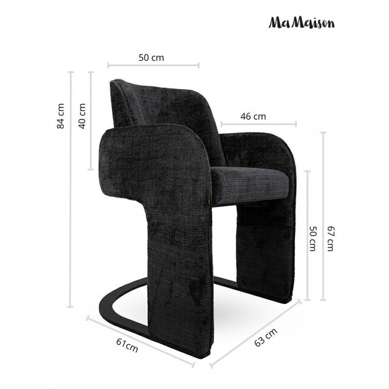 Mamaison Krzesło Bora Czarne