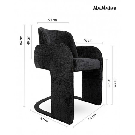 Mamaison Krzesło Bora Czarne