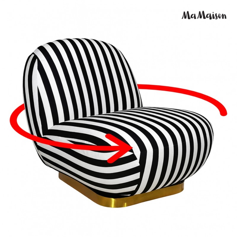 Mamaison Fotel Obrotowy Azure Biały /     Czarny