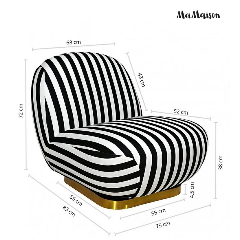 Mamaison Fotel Obrotowy Azure Biały /     Czarny