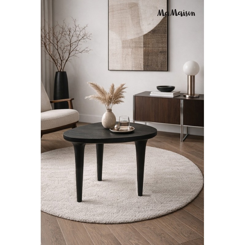 Mamaison Stolik Laminar Czarny / Drewno