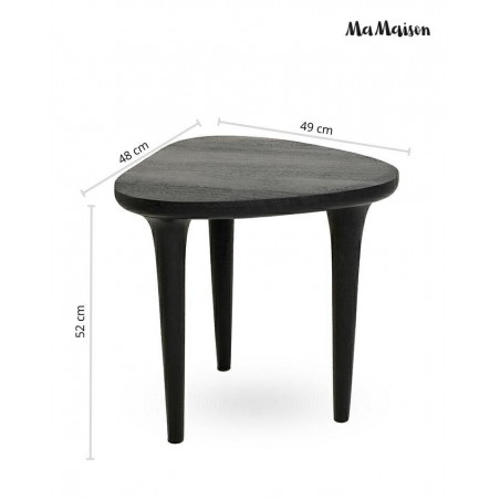Mamaison Stolik Laminar Czarny / Drewno