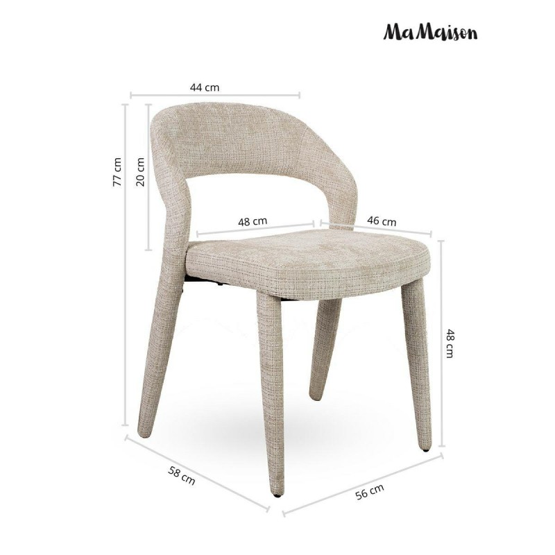 Mamaison Krzesło Kos Beżowe