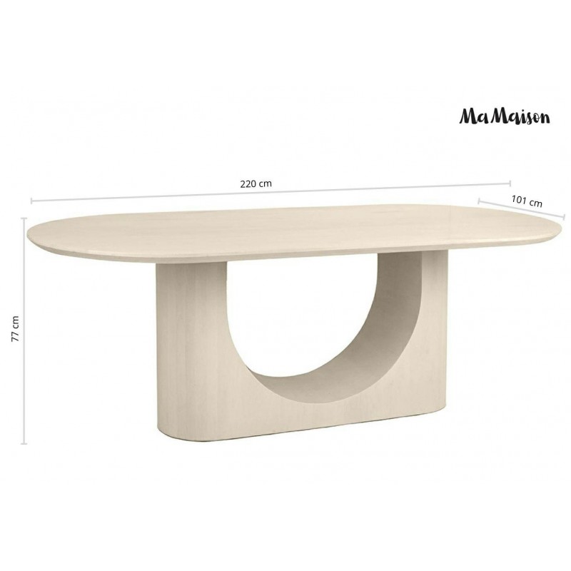 Mamaison Stół Jadalniany Icaro 220        Beżowy / Drewno
