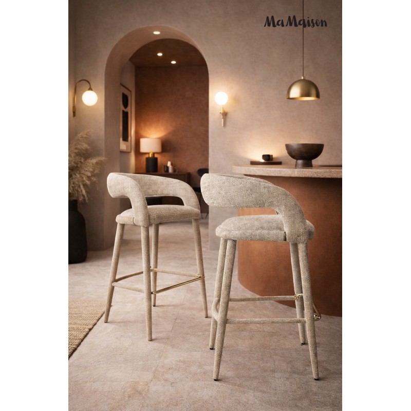 Mamaison Krzesło Iris Beżowe