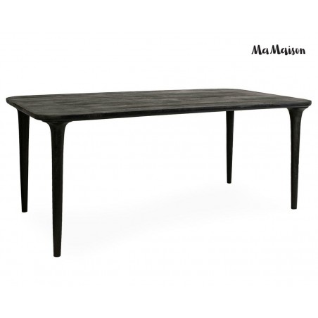 Mamaison Stół Jadalniany Laminar 200      Czarny / Drewno