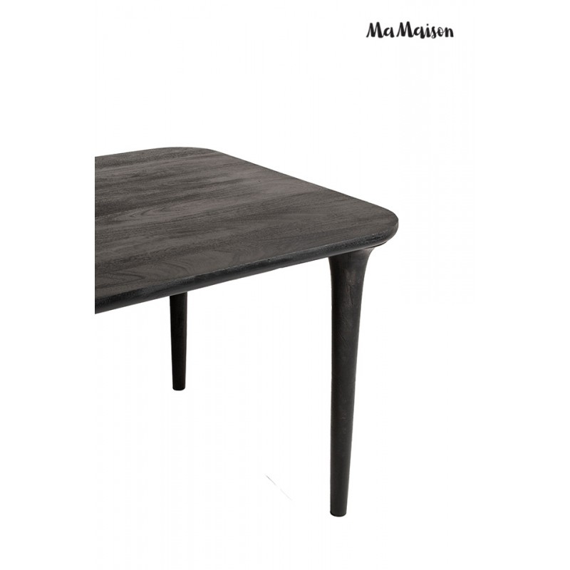 Mamaison Stół Jadalniany Laminar 200      Czarny / Drewno