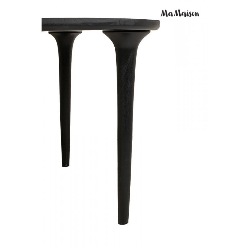 Mamaison Stół Jadalniany Laminar 200      Czarny / Drewno