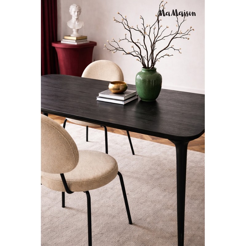 Mamaison Stół Jadalniany Laminar 200      Czarny / Drewno