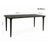 Mamaison Stół Jadalniany Laminar 200      Czarny / Drewno