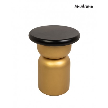 Mamaison Stolik Leonardo Czarny / Złoty