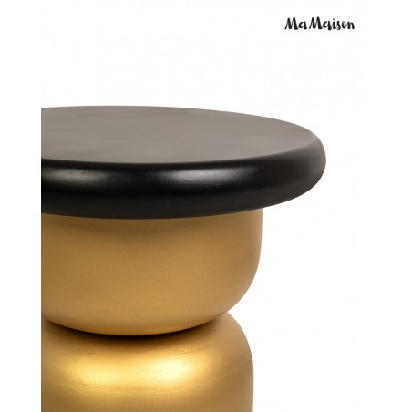 Mamaison Stolik Leonardo Czarny / Złoty