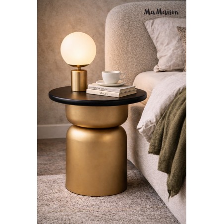 Mamaison Stolik Leonardo Czarny / Złoty