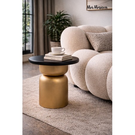 Mamaison Stolik Leonardo Czarny / Złoty