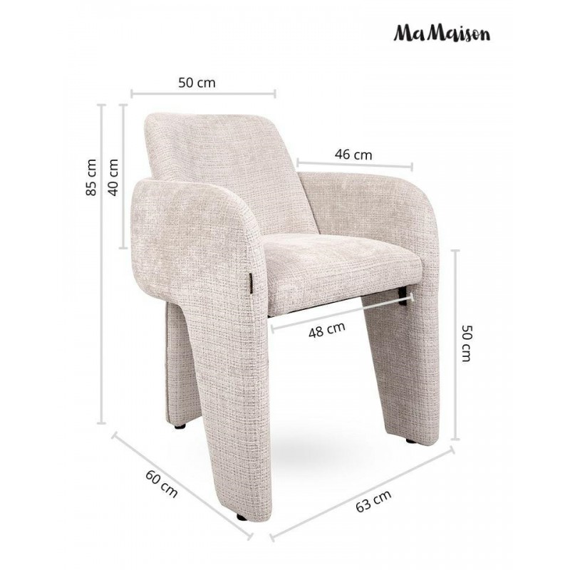 Mamaison Krzesło Lauren Beżowe