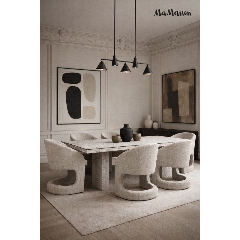 Mamaison Krzesło Shelly Beżowe