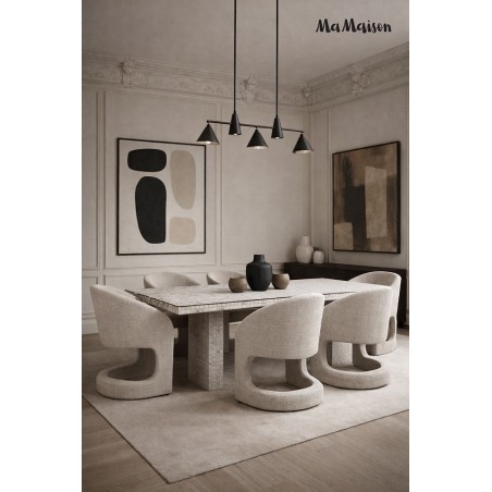 Mamaison Krzesło Shelly Beżowe