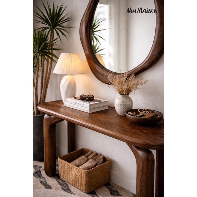 Mamaison Konsola Orizon Brązowa / Drewno