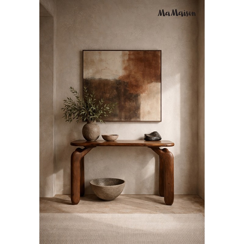 Mamaison Konsola Orizon Brązowa / Drewno