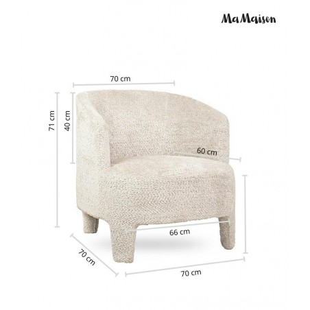 Mamaison Krzesło Oscar Beżowe