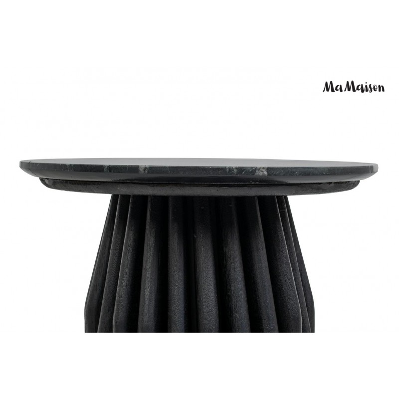 Mamaison Stolik Levante Czarny Marmur /   Drewno