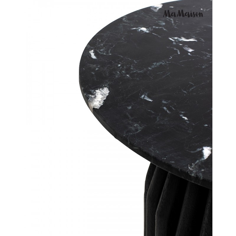 Mamaison Stolik Levante Czarny Marmur /   Drewno