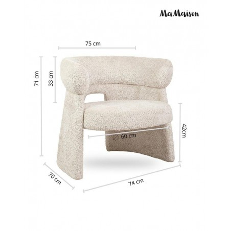 Mamaison Krzesło Madame Beżowe